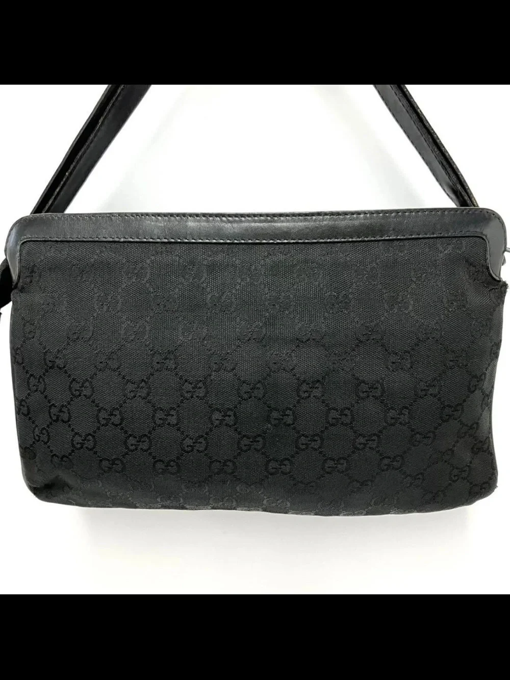 Gucci Black Web Stripe Shoulder Bag